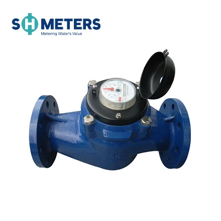 Vertical Helix Water Meter For Measuring Bulk Flow Cold Water / Hot Water