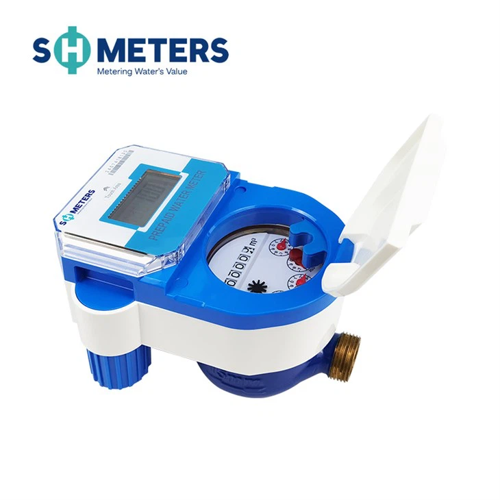 IC Card Prepayment Water Meter R100 Brass Body For Residential high quality
